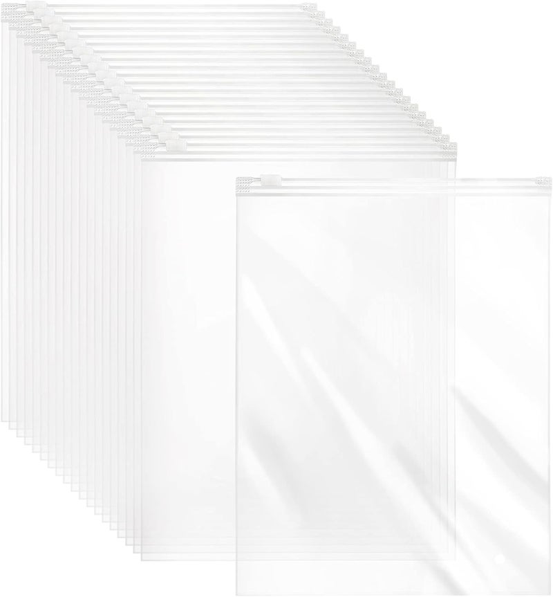 ENPOINT Heavy Duty Zipper Bags - 50 Pcs, 14x18 Inch Clear Poly Bags for Shipping, Gift, Mailing with Vent Holes, 3 Mil - Image 1
